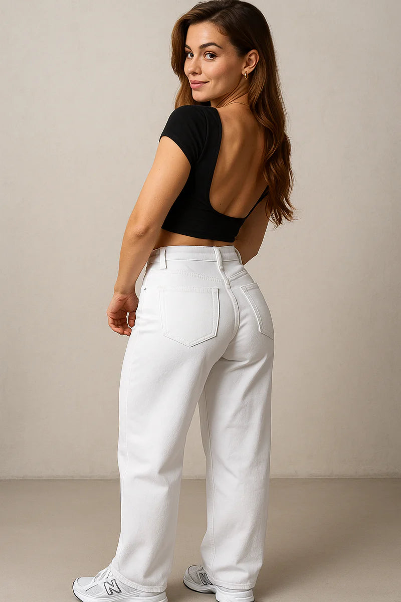 High-Waisted Baggy Jeans with Loose Fit