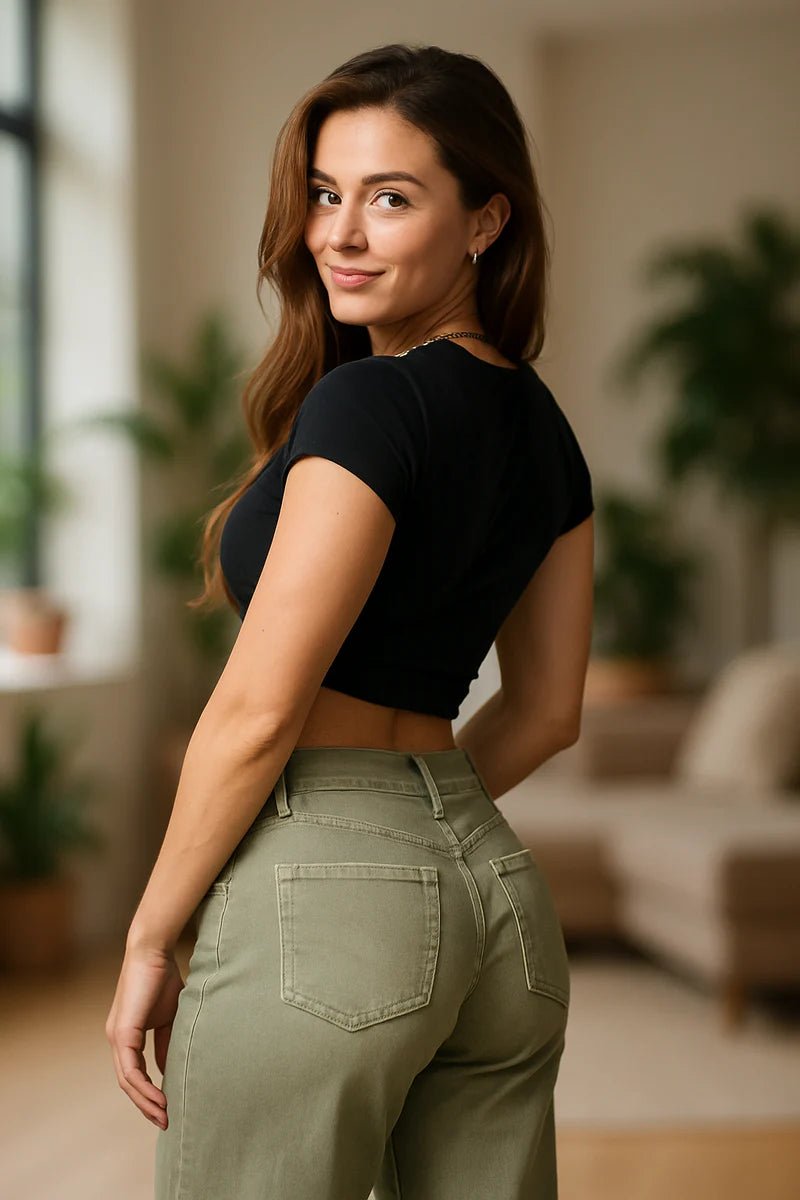 High-Waisted Baggy Jeans with Loose Fit