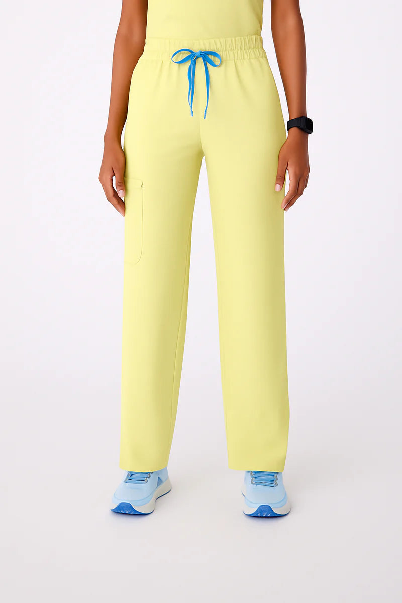 Isabel High Waist Scrub Trousers with Wide Legs