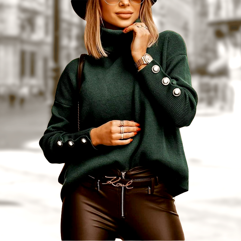 Elegant Knitted Turtleneck Pullover for Women