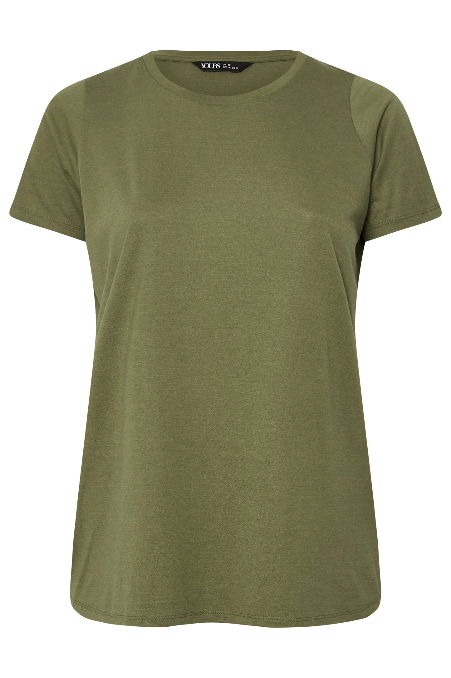 YOURS Curve Everyday Tees – 3-Pack Neutral & Green Shades