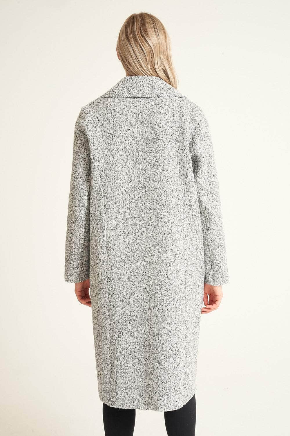 Evesia Button Up Winter Coat with Pockets
