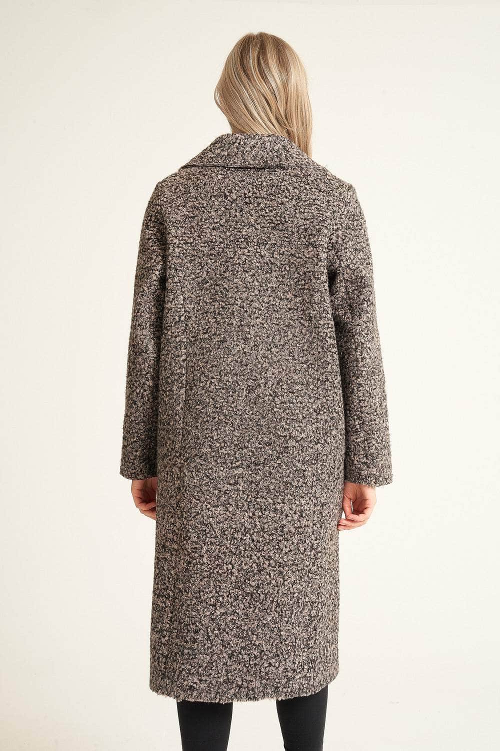 Evesia Button Up Winter Coat with Pockets