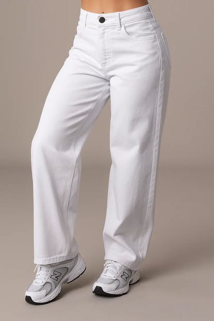 High-Waisted Baggy Jeans with Loose Fit