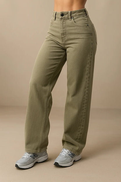 High-Waisted Baggy Jeans with Loose Fit