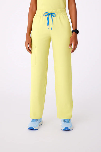 Isabel High Waist Scrub Trousers with Wide Legs