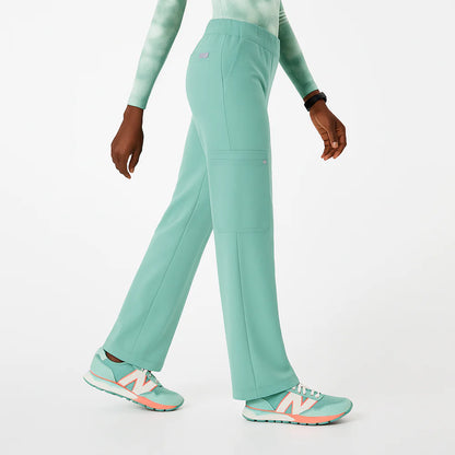 Isabel High Waist Scrub Trousers with Wide Legs