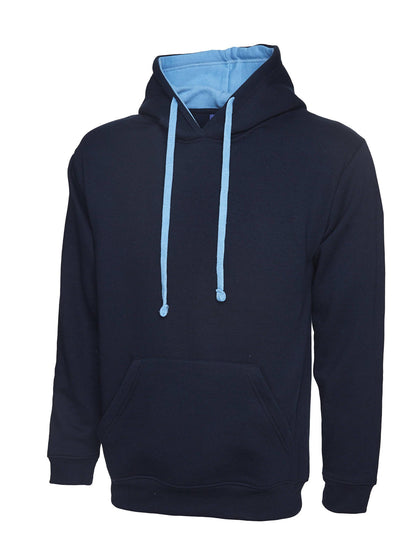 Contrast Hooded Sweatshirt For Women