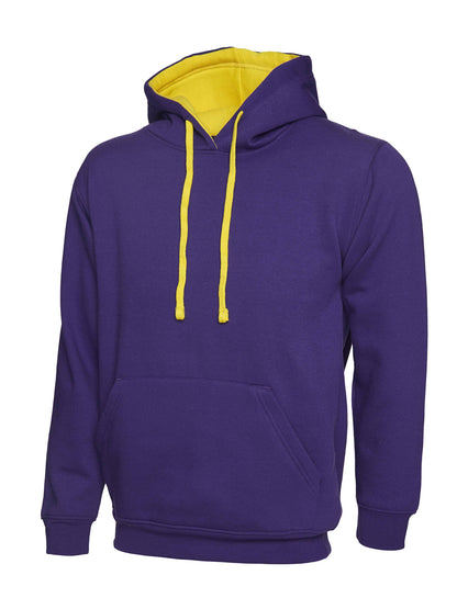 Contrast Hooded Sweatshirt For Women