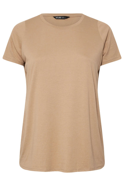 YOURS Curve Everyday Tees – 3-Pack Neutral & Green Shades