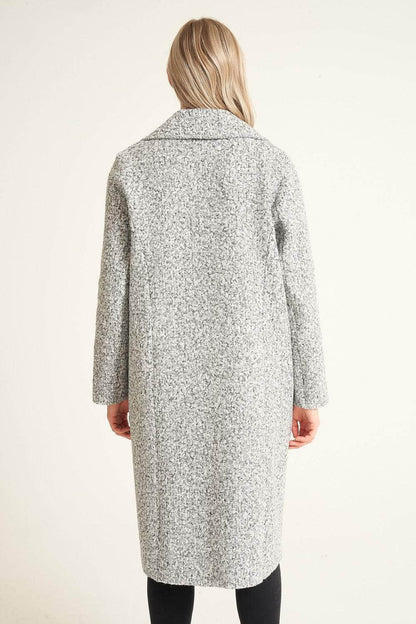 Evesia Button Up Winter Coat with Pockets