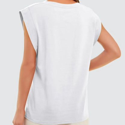 Effortless Cap Sleeve Round Neck Top